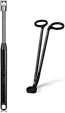 Vidisan Rechargeable Candle Lighter and Wick Trimmer Set - Black