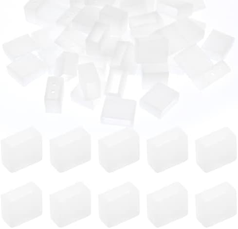 Cionyce 50 PCS LED Strip End Cap Cover 2 Holes 12mm