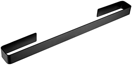 ANNBKA Aluminum Towel Bar Black Towel Holder No Drill Wall Mount