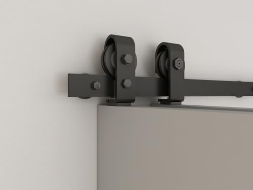 Calhome 60x80 6 Panel Black Bi-Fold Barn Door