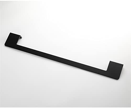 ANNBKA Aluminum Towel Bar Black Wall Mounted Towel Holder for Bathroom Kitchen