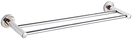 TiStm Wall Mounted Double Towel Rack in Silver