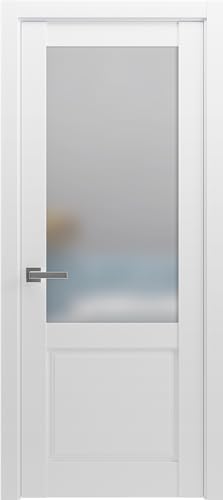 SARTODOORS Pantry Door 30x80 Matte White with Frosted Glass