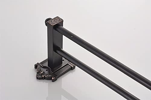Brass Towel Bar Double Rail Black Antique Finish Bathroom Holder