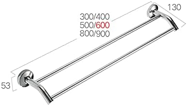 TiStm Stainless Steel Double Towel Bar 30Cm Polished Silver