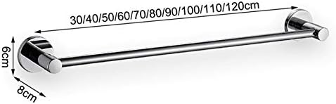 Stainless Steel Towel Bar Rail 40Cm Silver Round Wall-Mounted Holder
