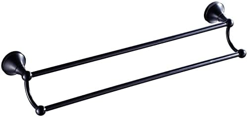 Gold Double Towel Bar with Black Antique Finish