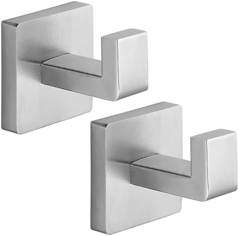 Fenas Towel Hooks 2 Pack Brushed Nickel Stainless Steel 1