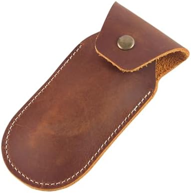Leather Knife Sheath for 4 Folding Knives Multi-Tool Belt Clip Holder