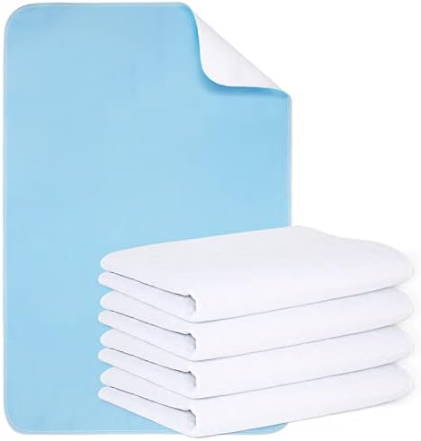 Mancosi Reusable Incontinence Bed Pads 4-Pack 18x24 Waterproof Skin-Friendly