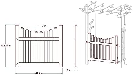 Vita 485W Vinyl Cottage Picket Gate