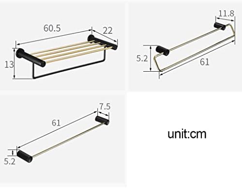 ANNBKA Black Gold Towel Bar Bathroom Pendant