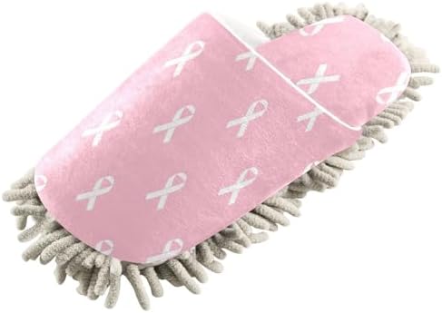Sinestour Mop Slippers for Floor Cleaning - White Pink