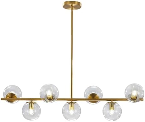 KCO 7-Light Clear Glass Globe Sputnik Chandelier 1