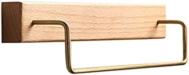 Solid Wood Towel Bar Bathroom Rack Organizer