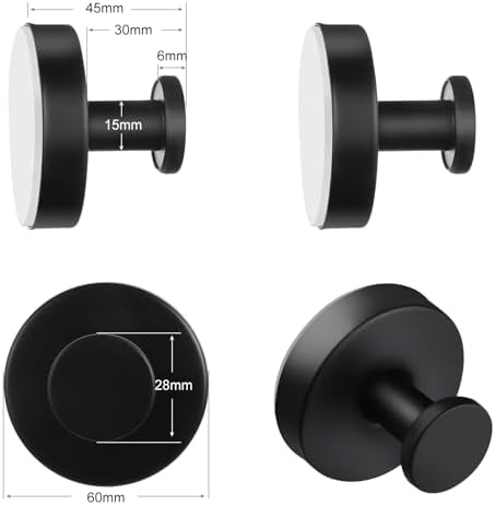 Dntorx Vacuum Suction Cup Hooks 2 Pack Black 1