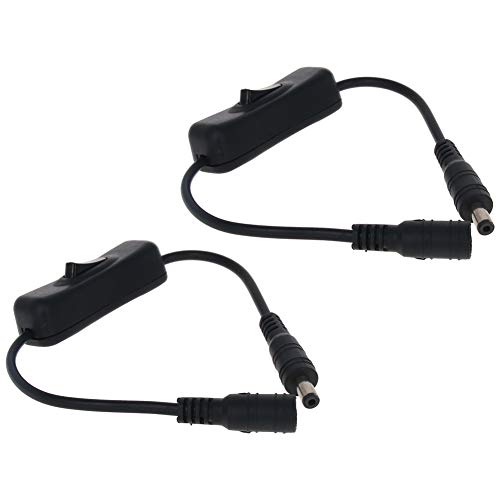 Othmro 2Pcs LED Controller DC Connector Strip Light Inline OnOff Switch