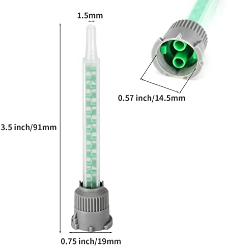 Litoexpe 20Pcs Epoxy Mixing Nozzle Tips for 50ml Cartridges