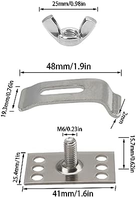 10Pcs 304 Stainless Steel Sink Clips Kit for Undermount Installation