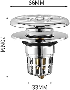 Qinlenyan 2-in-1 Brass Drain Strainer Stopper