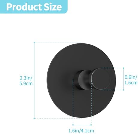 STWWO Adhesive Hooks 4PCS No Damage for Walls