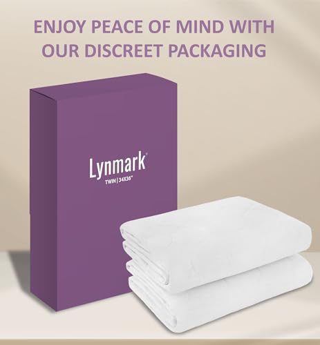 Lynmark Washable Bed Pads - Non-Slip Waterproof Incontinence Protector 2 Pack
