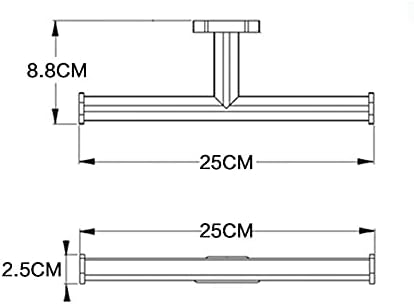 Brass Towel Bar Double Arm Holder for Bathroom and Kitchen
