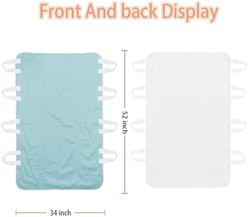 Washable Reusable Incontinence Bed Pad with 8 Handles