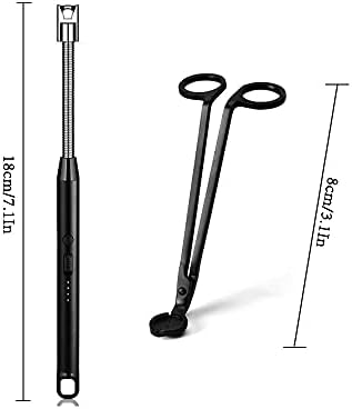 Vidisan Rechargeable Candle Lighter and Wick Trimmer Set - Black