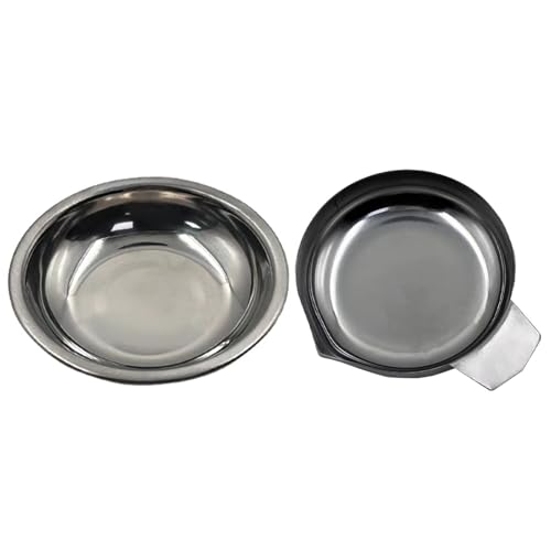 2 Pieces Stainless Steel Small Weighing Trays for Digital Scales