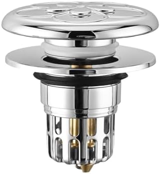 Qinlenyan 2-in-1 Brass Drain Strainer Stopper