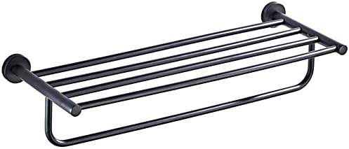 ANNBKA 50cm Black Brass Wall-Mounted Towel Rack 1
