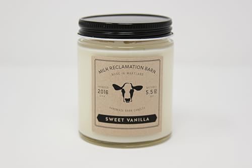 Sweet Vanilla Scented Cream Jar Candle 55 Oz 1