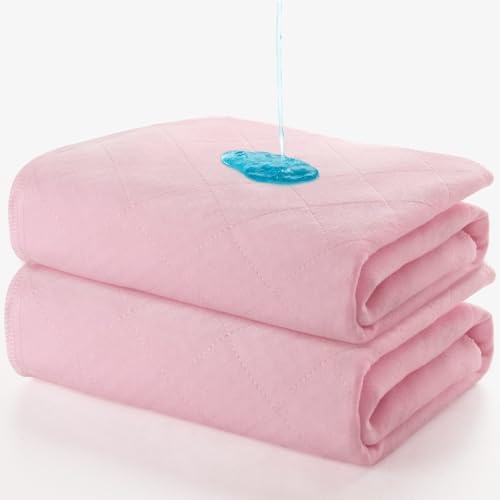 Moonsea Waterproof Bed Pads 2 Pack Reusable for Incontinence