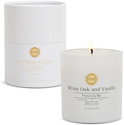 Cozy Room Candles - White Oak Vanilla 8oz Soy Candle