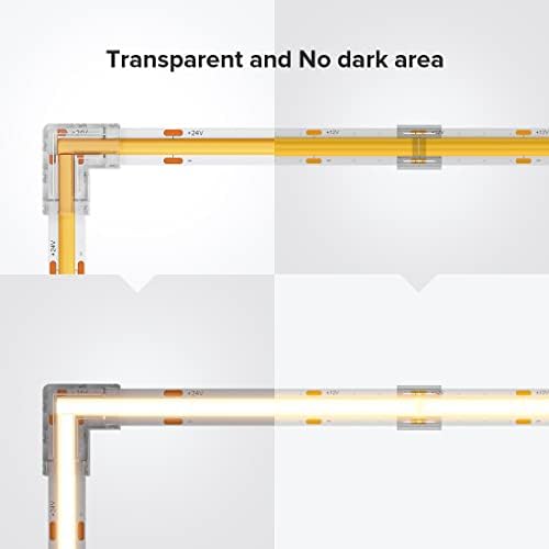 BTF-LIGHTING 50PCS 2pin 8mm Transparent FCOB COB Connector Kit