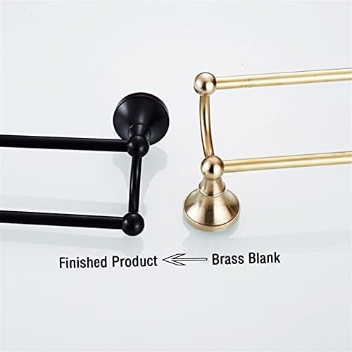 Gold Double Towel Bar with Black Antique Finish
