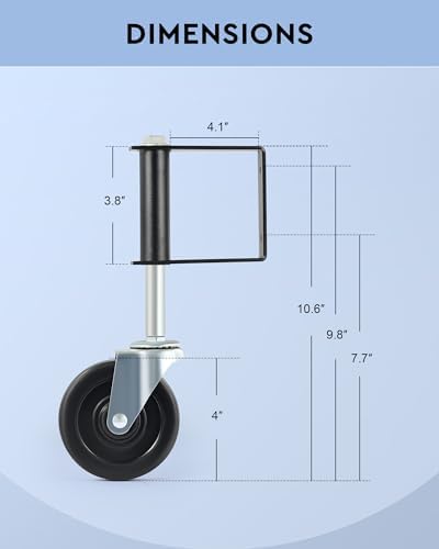 CO-Z 4 Inch Spring Loaded Gate Wheel
