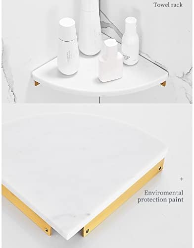 Marble Bathroom Shelf Set with Towel Bar and Hook