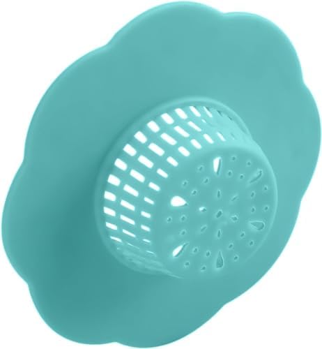 2Pcs Blue Silicone Hair Catcher Drain Covers