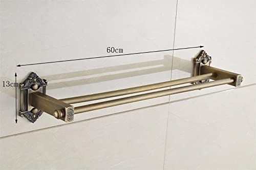 Brass Towel Bar Double Rail Black Antique Finish Bathroom Holder