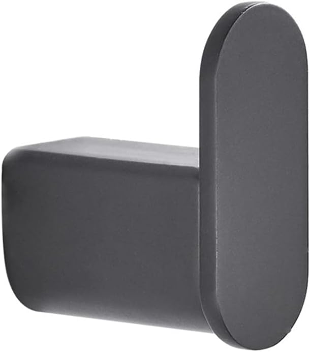Sturdy Matt Black Towel Rail with Hooks for Bathroom and Kitchen