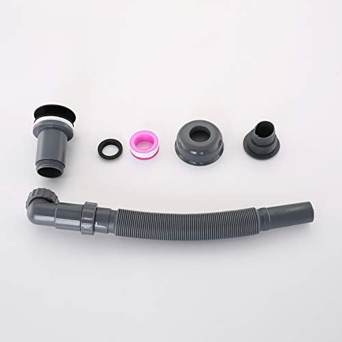 GORDEE P Trap Sink Stopper Right Angle Drain Kit Adjustable 1-14 Black