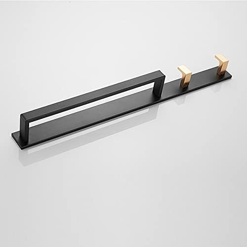 ANNBKA 50cm Towel Bar with 2 Hooks Matte Black 1