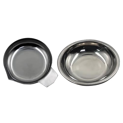2 Pieces Stainless Steel Small Weighing Trays for Digital Scales
