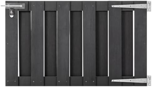 vidaXL WPC Gray Garden Gate Hardware