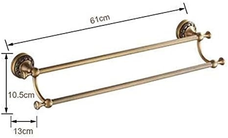 ANNBKA Antique Brass Towel Bar 60cm Single Wall Mounted