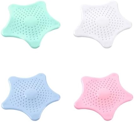 4 PCS Starfish Hair Catcher for Bath and Kitchen Drain