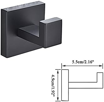ANNBKA Black Towel Bar Robe Hook Tower Shelf Set