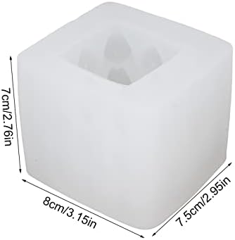 3D Heart Cube Aromatherapy Candle - Food Grade Silicone for Home Events